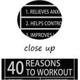 thumbnail image 5 of SYDposter 40 Reasons to Workout Inspirational Canvas Painting Motivational Wall Art Inspiration Affirmative Poster Prints Artwork for Living Room Home Decor Office Unframed [12''W x 18''H], 5 of 6