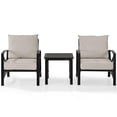 thumbnail image 4 of Crosley Furniture Kaplan 3Pc Fabric Conversation Set in Oil Bronze/Oatmeal, 4 of 11