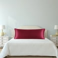 thumbnail image 2 of PiccoCasa 1 PC Satin Body Pillowcases Soft with Zipper Burgundy 20"x72", 2 of 7