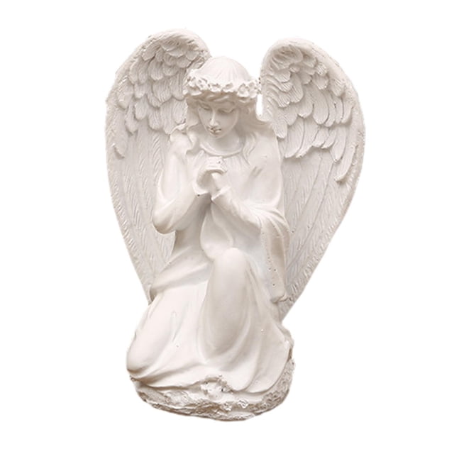 yingyy Sculpture Commémorative d'Ange Exquise Ornement Décoratif en Résine pour Patio Jardin Maison Statue d'Ange Style E