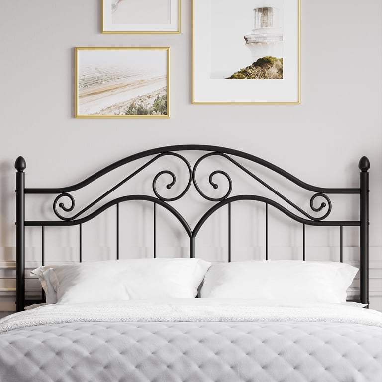 Yoneston Vintage Metal Queen Headboard, Adjustable Height photo 1