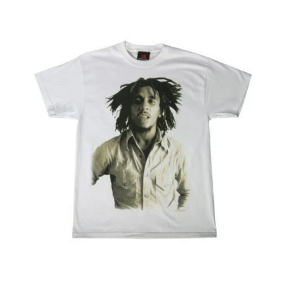 Zion Rootswear Men's Bob Marley Short Sleeve Rasta Leaves T-Shirt, Black, Small