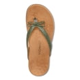 thumbnail image 6 of Vionic Women's Bella Toe Post Sandal Army Green Floral Embossed - I0929S3301, 6 of 7