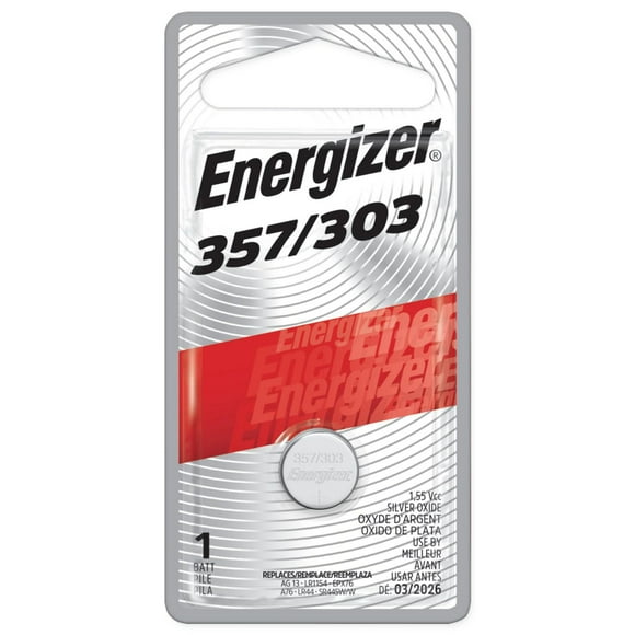 Energizer 357/303 Batteries (1 Pack), Button Cell Batteries, /303 Batteries Button Batteries