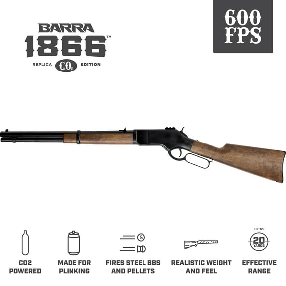 Barra 1866 CO2 Lever Action Rifle Black .177