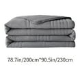 thumbnail image 3 of Cool Summer Quilt Washable Lightweight Polyester Fiber Quilt Gray Solid Color for Air Conditioned Rooms Double Bed Size, 3 of 6