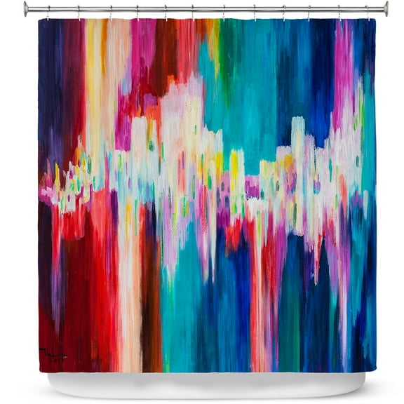 Shower Curtains 70" x 93" from DiaNoche Designs by Lam Fuk Tim - Rainbow EQ 1
