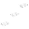 thumbnail image 3 of relayinert Organizer Box For Organizers Lightweight And Portable Storage Box Desktop Transparent Storage Organizers Storage square box L 3Set, 3 of 6