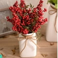 thumbnail image 4 of 10 Pcs Realistic Red Berries Stems Artificial Berry Branches, Fake Flowers for Vase Fall Wreath Diy Craft, Eco-Friendly Flexible Stems for Home Decor Party Wedding Tree Hanging Decor, 4 of 9