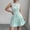 #278-Mint Green, variant on Haivin Ladies' Spring/Summer Solid Color Printed Round Neck Dress
