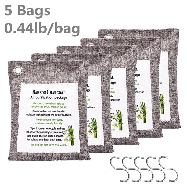 5 Bags 0.44lbs/Bags Nature Fresh Air Purifier Bags Activated Bamboo