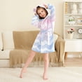 thumbnail image 3 of FORMRS Kids Bathrobe Unisex Hooded Robe Toddler Pajamas Sleepwear, Size 4-6T, Light Blue Gradient, 3 of 7