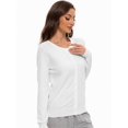 thumbnail image 6 of Women's Crew Neck Button Down Long Sleeve Cardigan Sweater, 6 of 6