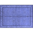 thumbnail image 1 of Ahgly Company Machine Washable Indoor Rectangle Oriental Blue Industrial Area Rugs, 7' x 9', 1 of 4