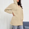 thumbnail image 6 of MESSUEN Long Hoodie Thick Sweatshirts for Women Workout Hoodies for Women Long Hoodies for Women Sweatshirt Sweatshirts Women Basic Hoodie Beige L, 6 of 9