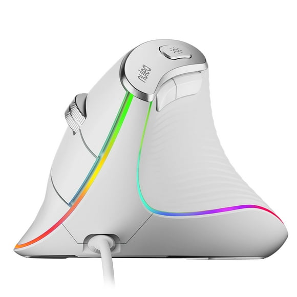 Ratón Nulea M504 con cable vertical USB ergonómico 4 DPI 11 RGB