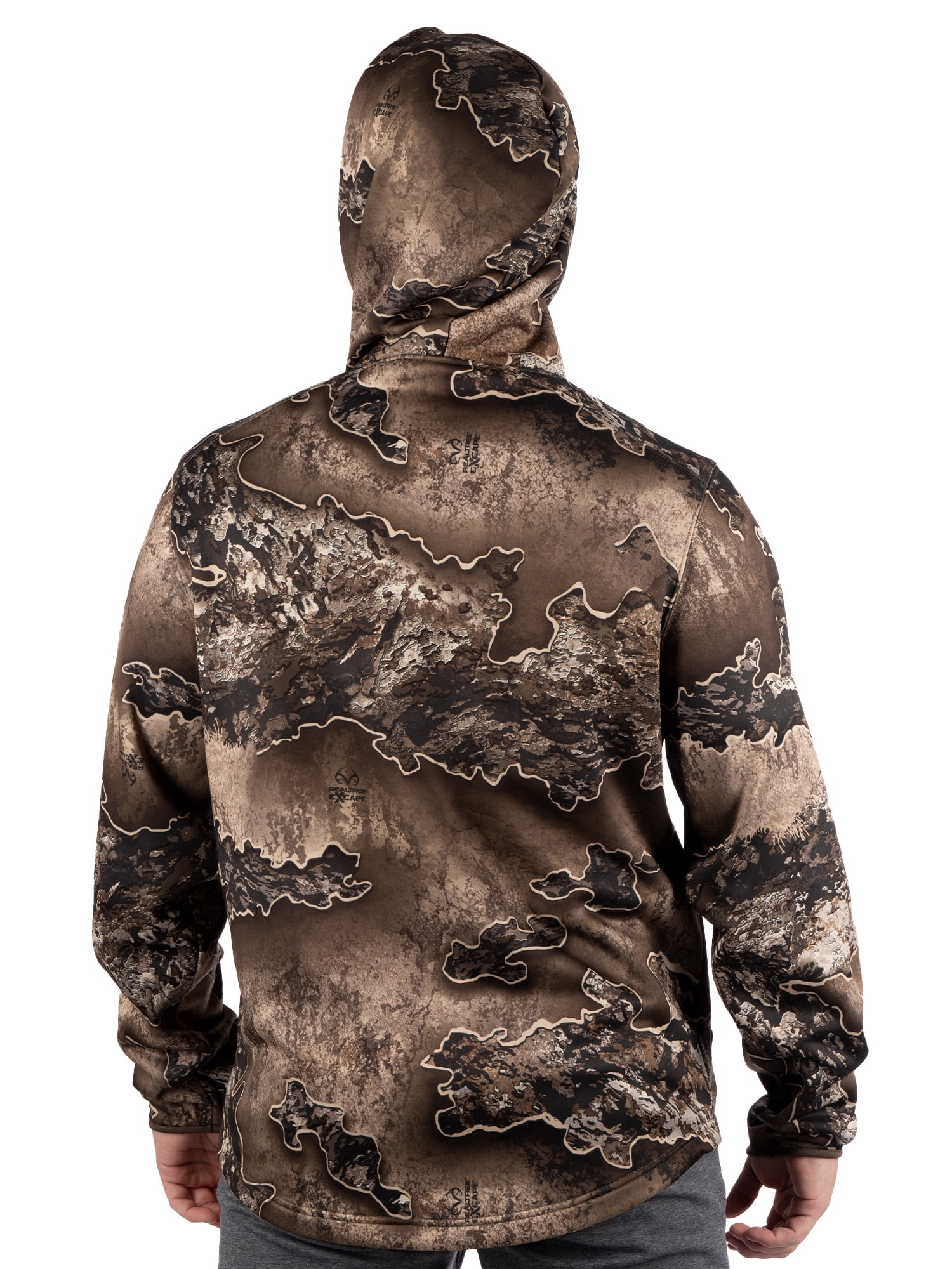 Men's Camo Hunting Performance Hoodie Pullover Sweatshirt by Realtree, Sizes S-3XL