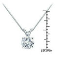 thumbnail image 3 of 14K Yellow Gold Round 4-Prong Solitaire Moissanite Pendant Necklace (1 3/4ct TGW, 8mm, O.White) 16 to 18-inch by Diamond Wish, 3 of 4