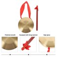 thumbnail image 5 of 1 Set Traditional Percussion Instrument Chinese Gong Hand Gong with Hammer (Golden), 5 of 5