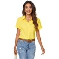 thumbnail image 1 of ORUYROP Chemise Boutonnée Basique Simple à Manches Longues/courtes pour Femmes, Chemisier/robe Officiel pour Dames, 1 of 7
