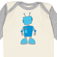 thumbnail image 4 of Inktastic Blue robot Boys or Girls Long Sleeve Baby Bodysuit, 4 of 5