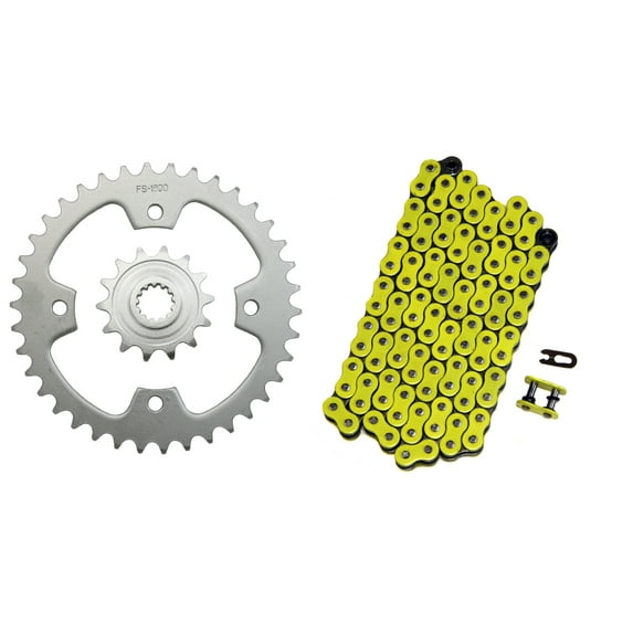 Yellow 520x94 Drive Chain & 14/38 Sprockets 2008-2014 for Kawasaki KFX450R