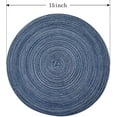 thumbnail image 2 of 4 Pack/ 8 Pack Round Braided Placemats Place Mats for Dining Tables Woven Heat Resistant Table Mats 15 inch, 2 of 6
