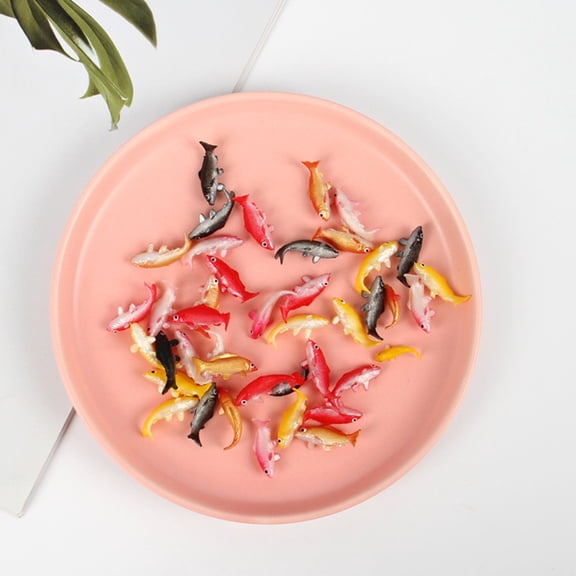 Homoyoyo 8-Piece Mini Fish Figurines Set, Realistic Assorted Fish Decorations for Crafts, Home Decor, Aquarium Projects