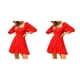 thumbnail image 2 of Guardurnaity Mujer verano sin espalda Sexy fuera del hombro vestido playa caminar senderismo niñas vestidos casuales poliéster señoras ropa de Rojo S 2piezas, 2 of 6