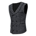 thumbnail image 2 of XMMSWDLA Deals Clearance Mens Plus Top Four Seasons Casual Suit Vest, 2 of 8