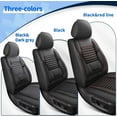 thumbnail image 4 of DIKSOAKR 2 Front Car Seat Covers for Ford Fusion 2010-2020 Faux Leather Seat Covers Breathble Waterproof Automotive Seat Cushion (2 Seat, Black), 4 of 7
