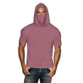 thumbnail image 2 of Penkiiy Men's UPF 50+ Sun Protection Short Sleeve Hoodie with Face Mask | Lightweight Fast-Dry Anti-UV Fishing Shirt | Summer Must-Have, Outdoor Activewear, 2 of 8