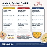 4Patriots 6-Month Survival Food Kit: Emergency Food Supply Designed to Last 25 Years, 1,376 Servings