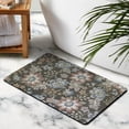 thumbnail image 4 of Non-Slip Green Floral Rug - 20x32 Inch Modern Washable Carpet for Entryway, Bedroom, Bathroom, Laundry Room - Small Distressed Accent Floor Rug, 4 of 5