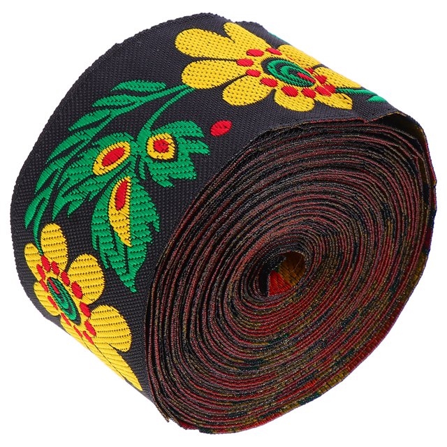 MasteelfCA Flower Jacquard Ribbon?Floral Embroidered Woven Trim Embroidery Craft Supplies
