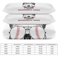 thumbnail image 2 of HAHDAXIA Baseball Bedding Solid Comforter Set for All Seasons,3 Pieces(1 Comforter+2 Pillowcases),Soft Microfiber Bedding Set Full(79"x90"), 2 of 7