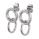 thumbnail image 1 of Aretes con Zirconia Cúbica LuckyLy Aros Entrelazados Acero Inoxidable Amy Plateado UNITALLA, 1 of 7