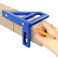 thumbnail image 1 of 45 90 Degree Woodworking Square Protractor, Versatile Tool, Sturdy Aluminum Alloy, Anodized Design, Thickened Design, for Woodworking and Layout Projects, 1 of 7