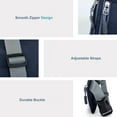 thumbnail image 4 of Riñonera pequeña, riñonera ligera y duradera, riñonera tipo mensajero impermeable, monedero, azul, 4 of 5