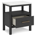 thumbnail image 5 of Signature Design by Ashley Cadmori Nightstand with Light and Wireless Charging, Black/White, 5 of 9
