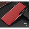 thumbnail image 2 of Luxury Flip Case for Xiaomi 12 Pro, Premium PU Leather Smart Sleep/Wake Up Function Smart View Window Business Phone Case for Xiaomi 12 Pro BX Red, 2 of 9