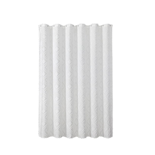 Ohufall Rideau de Douche Imperméable en Polyester à Motif Floral - Rideau de Douche en Tissu pour Hôtel et Salle de Bain, Lavable