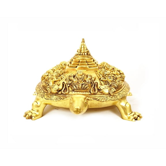 Kurma Murti vishnu Yantra Kurma Murti Brass Material Statue For Puja, Home Mandir, Gifts by Pooja Bazar 15 X 7 X 10 In