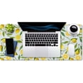 thumbnail image 2 of XXL Lemon Fruits Tree Leaf Gaming Mouse Pad - Large Big Mousepad, Laptop Computer Keyboard Mat, Non-Slip Base, Stitched Edge, Perfect for Gaming Office, 35.5x15.7 Inch, 2 of 6