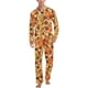 thumbnail image 1 of Pijama largo de hombre con estampado de pizzas, 1 of 4