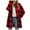 Red, variant on Viikei Plus Size Womens Cardigans Clearance Winter Coats for Women Long Plaid Printing Buttons Plush Cardigan Jackets