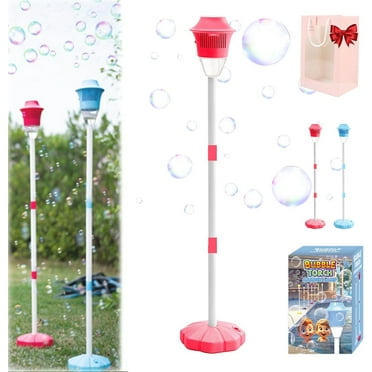 Automatic Bubble Torch Garden Lamp, Bubble Maker Stand, 47 Inches Standing Tiki Torchs Bubbles Machine with Lights, Rechargeable Outdoor Torch Bubbles Machine, for Wedding Birthday Party
