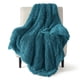 thumbnail image 1 of Manta Bedsure Fuzzy Sherpa de piel sintética doble, 150 x 200 cm, color verde azulado, 1 of 7