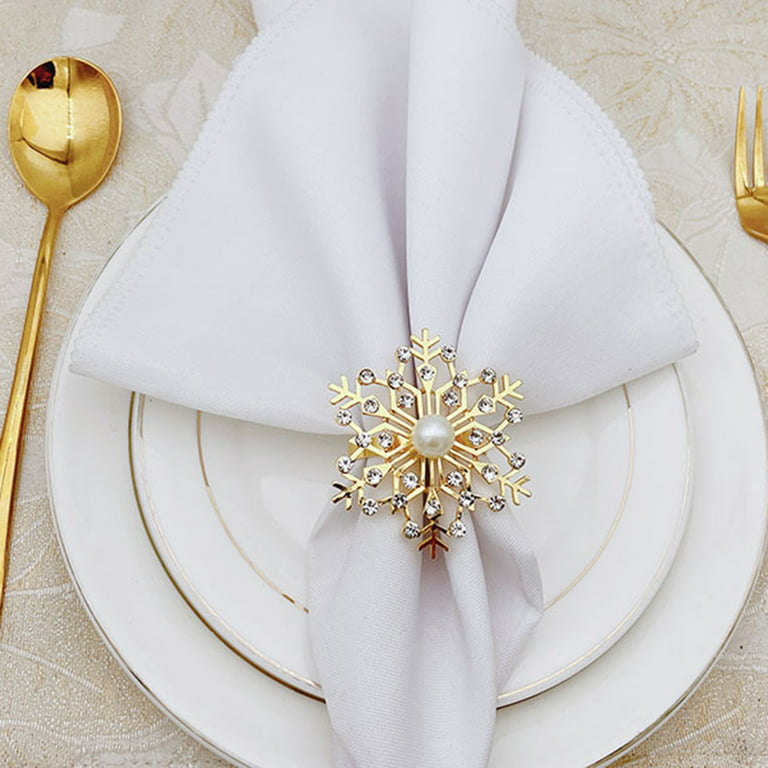 dinner table decor snowflake napkin ring