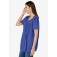 thumbnail image 3 of Woman Within Plus Size Lace-Trim Pintucked Tunic, 3 of 5